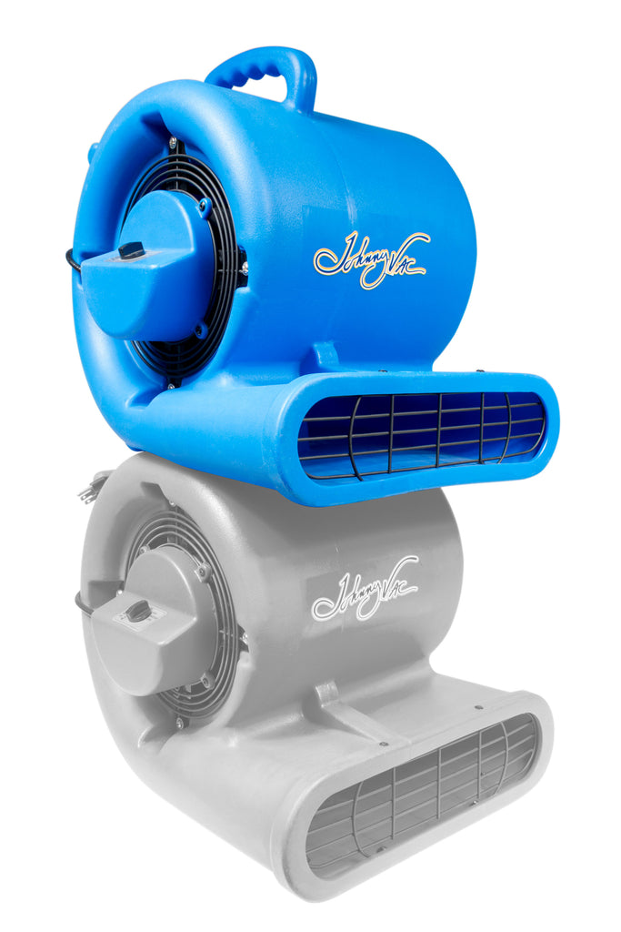 Ventilateur / souffleur / séchoir de plancher portatif - Johnny Vac - diamètre du ventilateur 9,5" (24 cm) - 3 vitesses - avec poignée - bleu